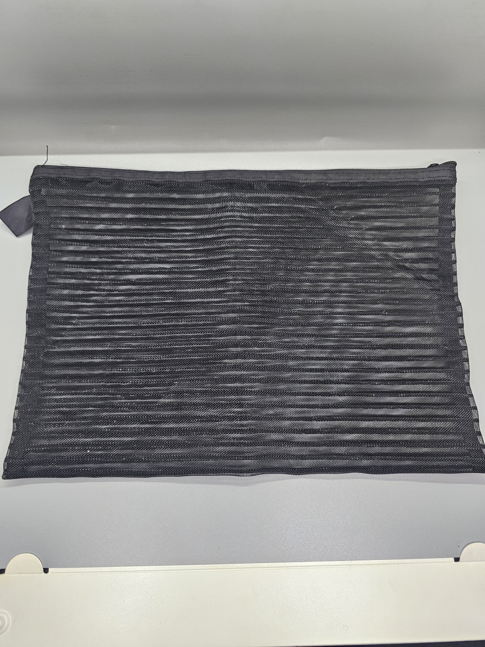 Black Mesh Zipper Pouch